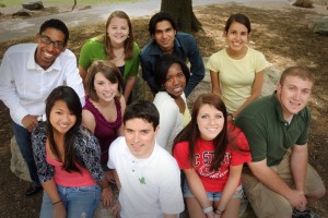group of international students