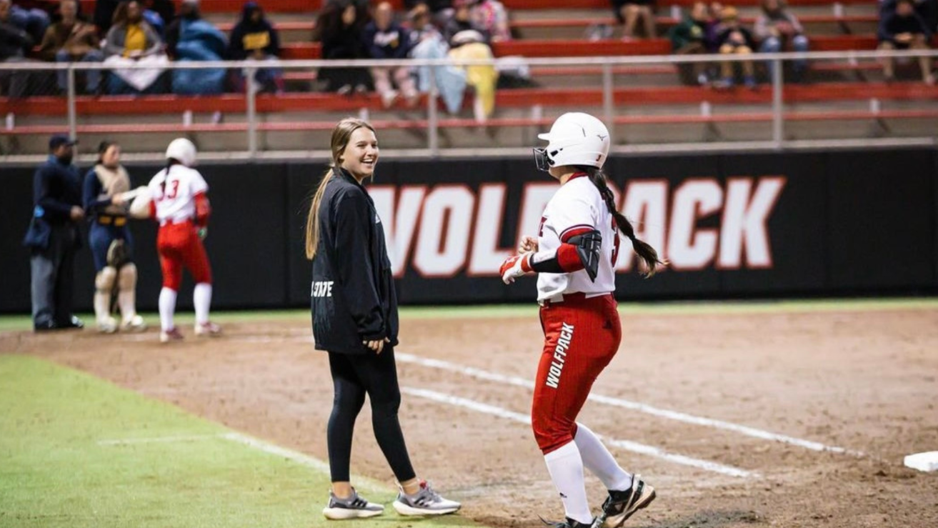 Carson Shaner during softball game