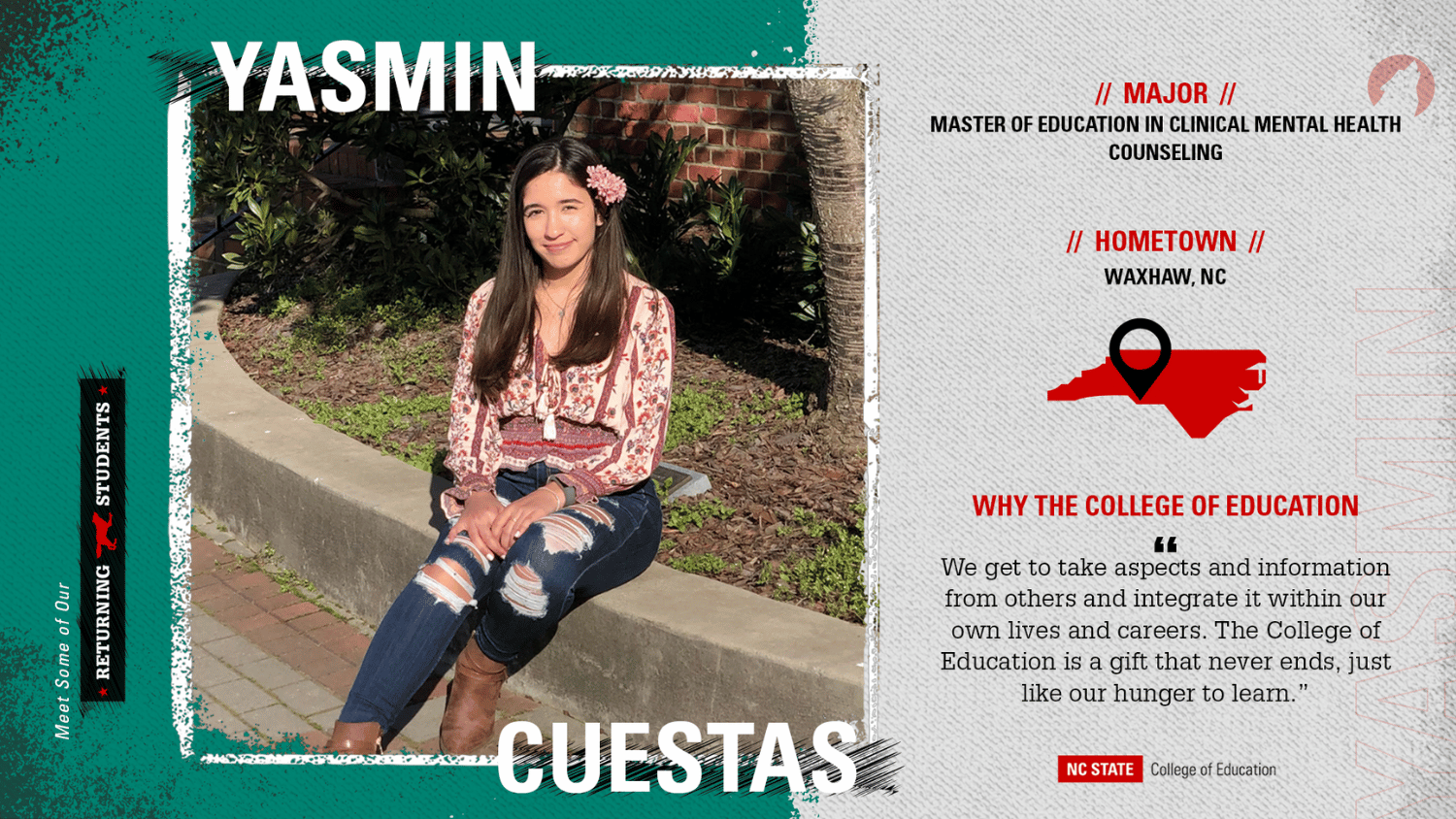 Yasmin Cuestas NC State M.Ed. in Clinical Mental Health Counseling